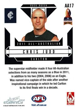 2012 Select AFL Eternity - All Australian #AA17 Chris Judd Back